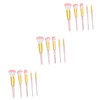 Baluue 15pcs Handle Makeup Brush Set for Liquid Foundation Powder