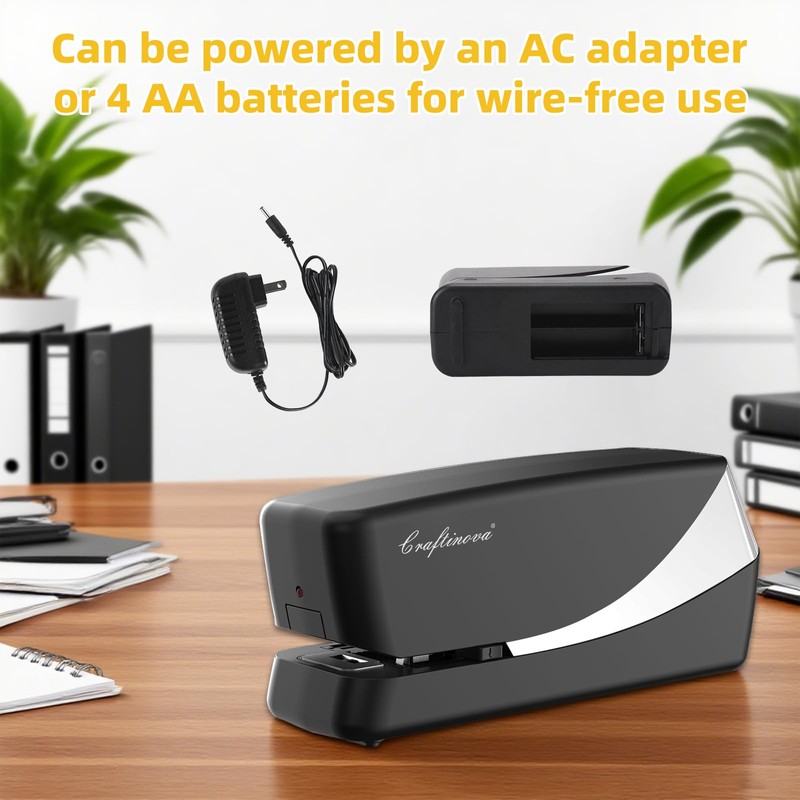 Craftinova Electric Stapler,Automatic,Inclued 2000 Staples and 1 Staple Remover, Heavy