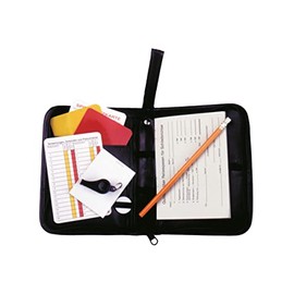 Cawila Schiedsrichter Set Fußball, Schiedsrichtermappe 10-teilig schwarz One Size