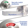 Bathroom Privacy Lever Lock with Large Indicator for Men Women