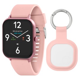 Reflex Active Women's Series 17 1.83" IP67 Waterproof Pink Fitness Calling Smart Watch & ActiveTag Item Finder Gift Set