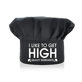 AGMdesign Funny Chef Wear, Funny Chef Hat, I Like to Get Ingredients, Adjustable Kitchen Cooking Hat for Men & Women Black, Mother's Day/Father's Day/Birthday Gift for Him, Her, Mom, Dad, Friend