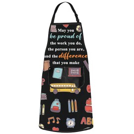 JNIAP Kindergarten Teacher Apron Preschool Teacher Apron With Pockets Educator Of Tiny Humans Kindergarten Teacher Gifts, Educator May, Large