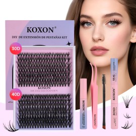 280pzs Kit De Extensiones Pestañas Raíces Curvaturad 9-16mm