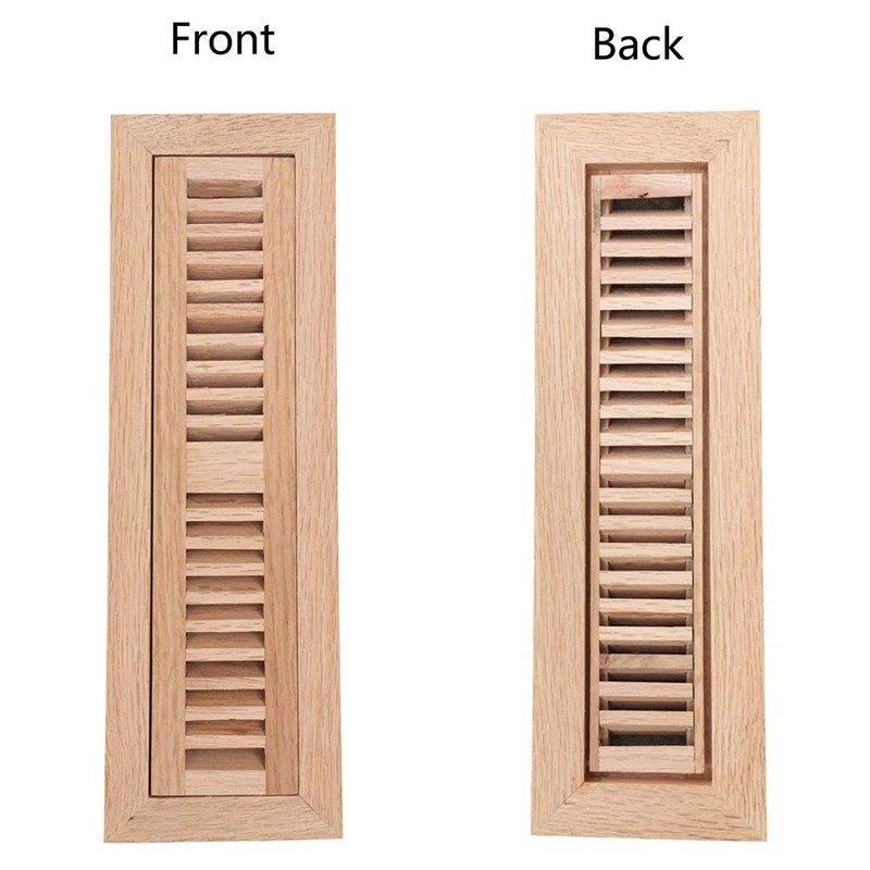 Homewell Red Oak Wood Floor Register, Flush Mount Vent Cover,