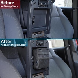 CHEAYAR Center Console Hidden Bag Organizer Compatible with Toyota Tacoma 2016 2017 2018 2019 2020 2021 2022 2023, Insert Compartment Center Console Tray Secondary Storage Accessories