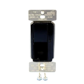 Cooper Wiring Devices DI06P-BK-K Decorator Slide Dimmer Switch, Single-Pole & Multi-Way, Incandescent and Magnetic Low Voltage Only, 600W 120V, Black