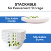 Borosil Gourmet Dinnerware Set For 6, 19 Pieces, White Dinner