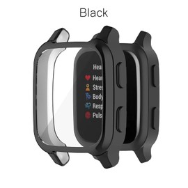 3-Packs Screen Protector for Garmin Venu SQ/Venu SQ Music Screen Protector, Soft TPU Bezel (Black/Gray/Clear)