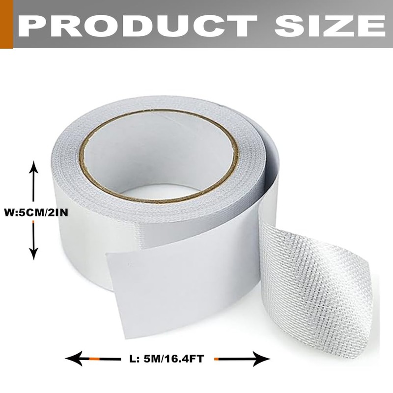 2 Rolls High-Temp Heat Shield Tape Reflective Adhesive Backed Roll