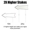 16×5 Inch Outdoor Directional Arrow Sign with 13.8" (35cm)/27.6" (70cm)