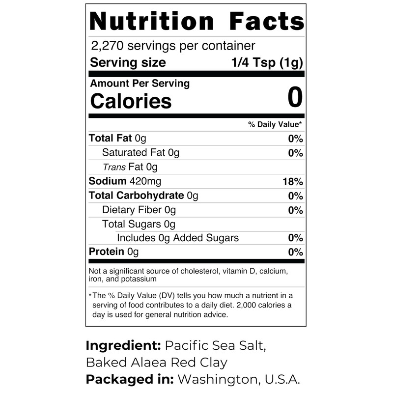Viva Doria Hawaiian Red Alaea Sea Salt, Medium Grain, 5