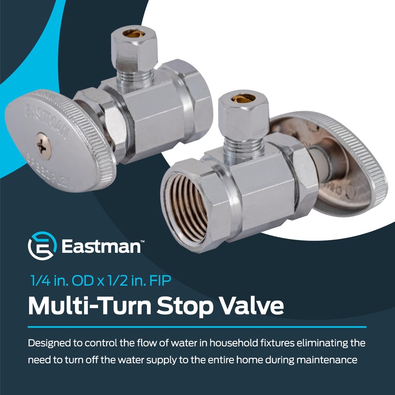Eastman 1/4 Inch OD Compression x 1/2 Inch FIP Compression