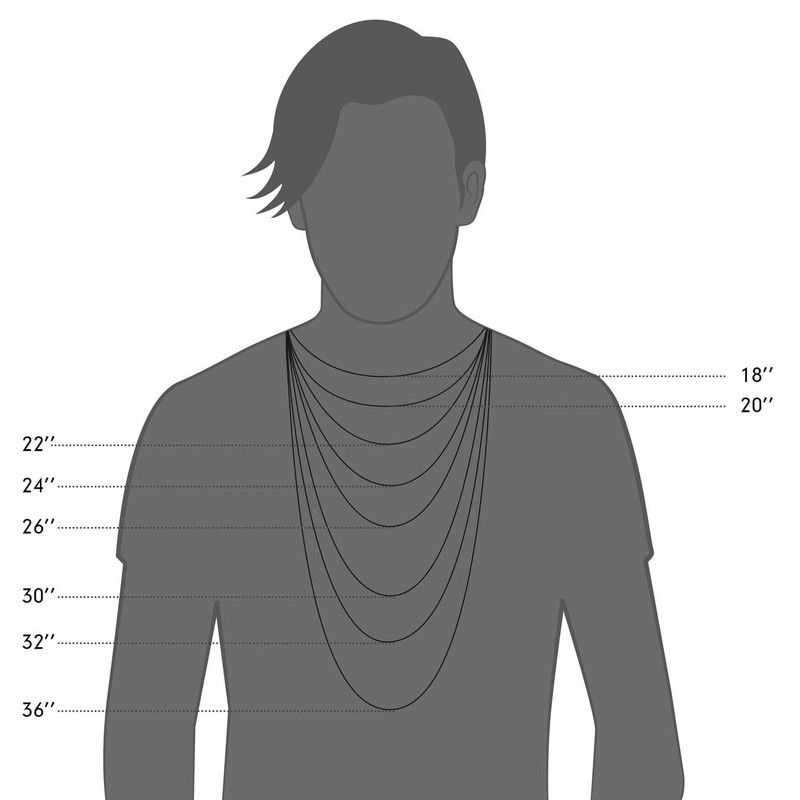 MOWOM Black Chain Necklace for Men Women Water Resistent 316L