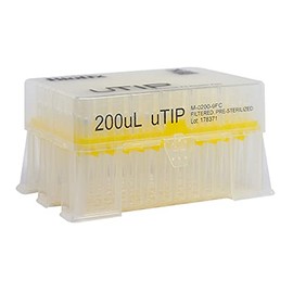 Biotix M-0200-9SC uTIP Non-Filtered Pipette Tips, Universal Fit, Low-Retention, X-Resin, Pre-Sterile, 200µL (Pack of 960)