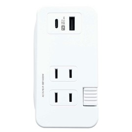 Kashimura NAC-053 Compact Power Strip That Stores Cables into the Main Unit! Supports 100-240V Input for Domestic and International Use