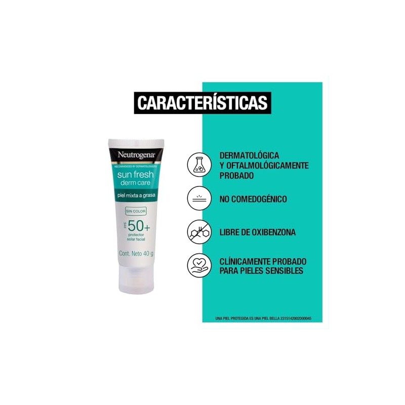 Neutrogena Sun Fresh sin Color FPS50 40G 2 Pack