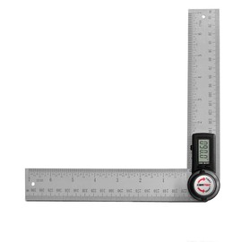 GemRed 82305 Digital Angle Finder GemRed Protractor Stainless Steel 7inch 200mm (Black Button)