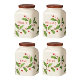 Lenox 895049 Holiday Cooking Spice Jars, Set of 4