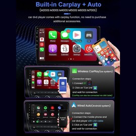 Android 13 Carplay Car Stereo Radio 9" Android Auto Screen Compatible for Toyota Corolla LHD Manual AC 1991-1997 Audio Multimedia Receiver w/Carplay Android Auto GPS WiFi Bluetooth AHD Camera (2+32G)