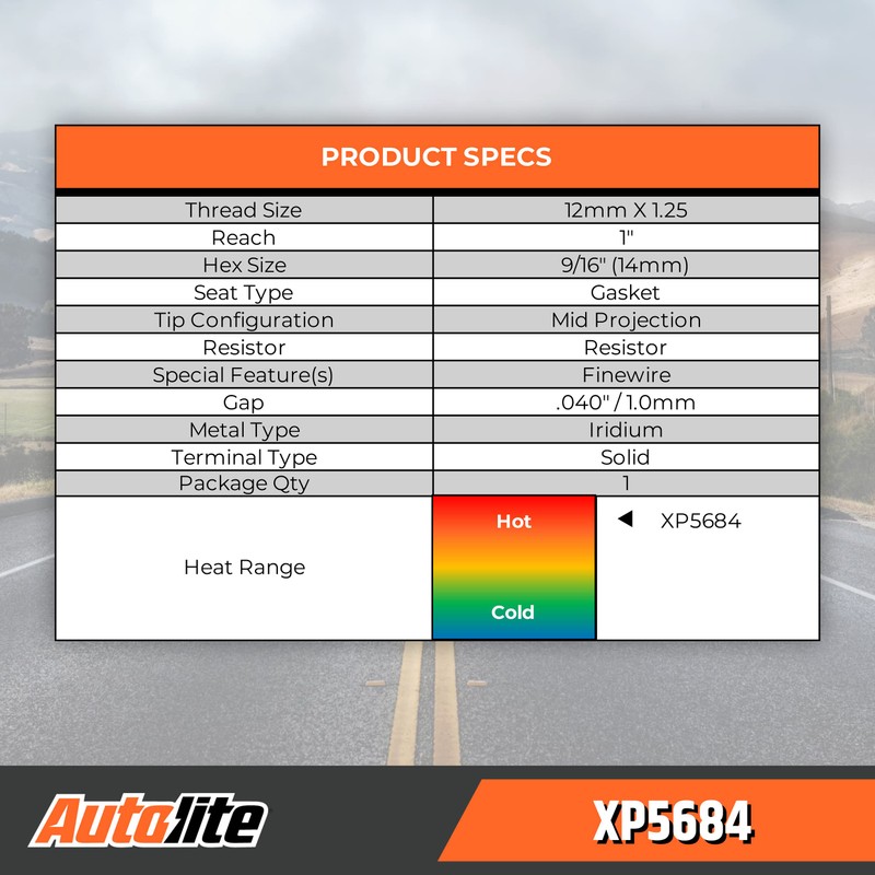 Autolite Iridium XP Automotive Replacement Spark Plug, XP5684 (1 Pack)