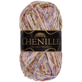 JubileeYarn Chenille Yarn - Worsted Polyester - 100g/Skein - Xangdu - Variegated Multicolor Velvet - Crochet and Knitting Yarn - 1 Skein