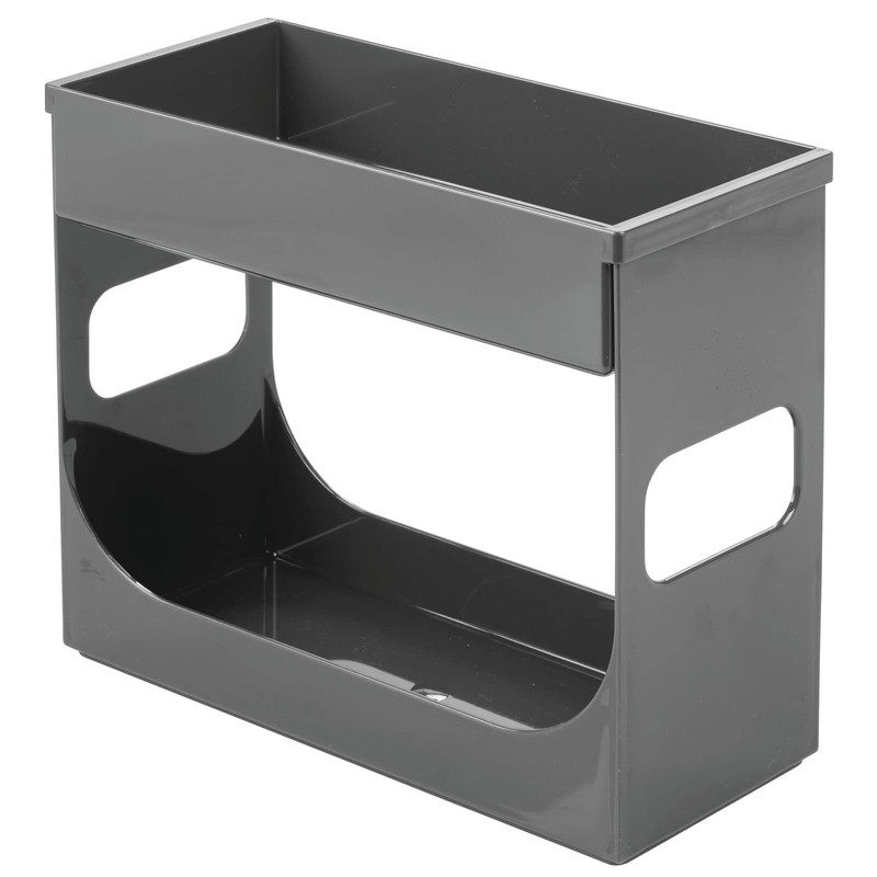 mDesign Spice Rack for Kitchen Cupboard - Extendable Kitchen Rack