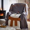 Portfolio Starry Nights Grey Throw Blanket Sherpa Reverse Christmas Winter