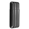 Carbon Fiber Cigar Case Humidors 3 Tubes Cigar Holder Storage