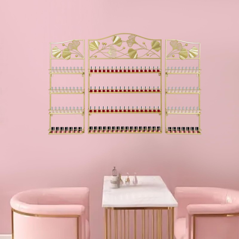 3PCS Wall Mounted Nail Polish Storage Racks, Metal Display Rack