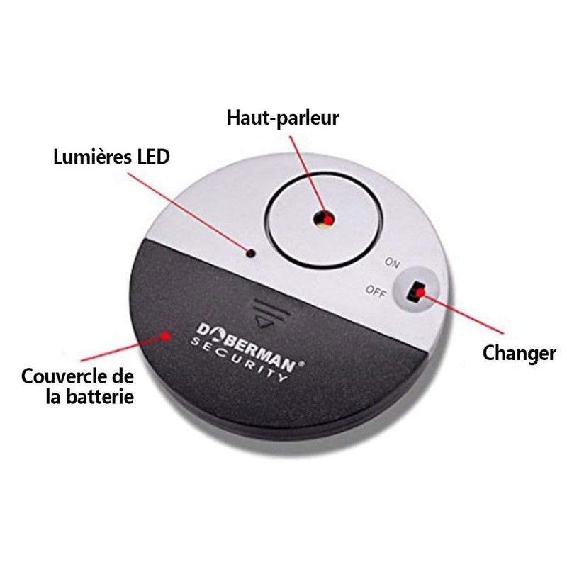 WER Ultra-Thin Window Alarm with Loud 100dB Alarm and Vibration