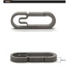 KOYOKOMA Oval Carabiner, Titanium Alloy, Small, Mini Type, Key Holder,