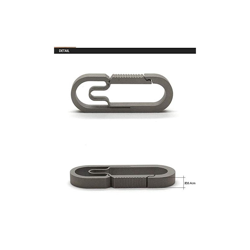 KOYOKOMA Oval Carabiner, Titanium Alloy, Small, Mini Type, Key Holder,