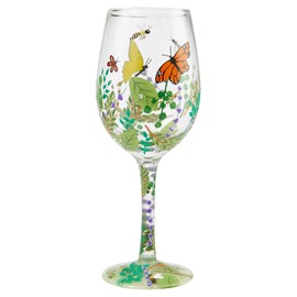 Enesco Designs by Lolita Organica Artisan Wine Glass, 15 Ounce, Multicolor,6007475