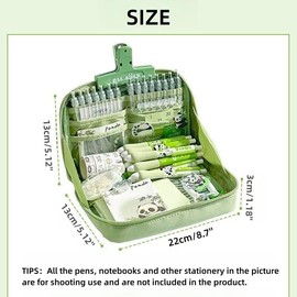 UIVXXUD Kawaii Cute Aesthetic Pencil Case - Large Capacity Canvas Pen Pouch Bag