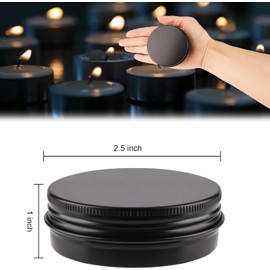 OBKJJ 78 Pcs 2 Oz Aluminum Tin Cans Round Cans with Screw Lids, Refillable Cosmetic Metal Containers Food Candle Containers with Screw Tops for Crafts, Food Storage, DIY