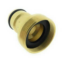 Ventilkappenkönig Double Adapter for Indoor Taps for Connecting a Quick Coupling to a Tap with M22 x 1 Male and M24 x 1 Female Thread