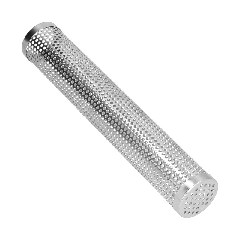 Smoker Box Cylindrical Detachable Large Capacity Fruit Wood BBQ Pellet