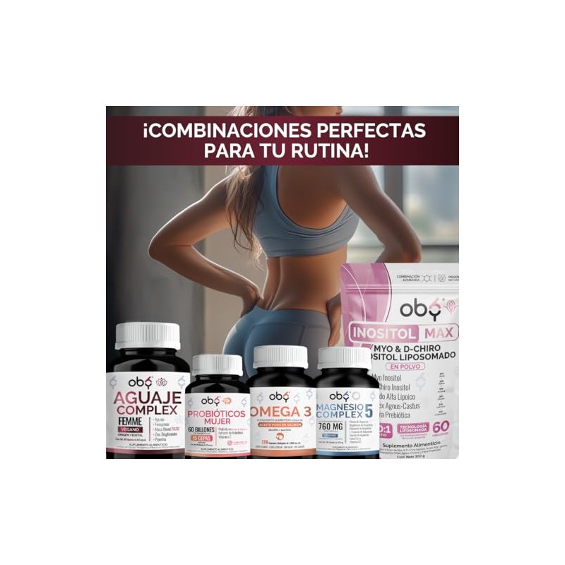OBY Aguaje con Fenogreco, Maca Blend y Zinc 60 cápsulas