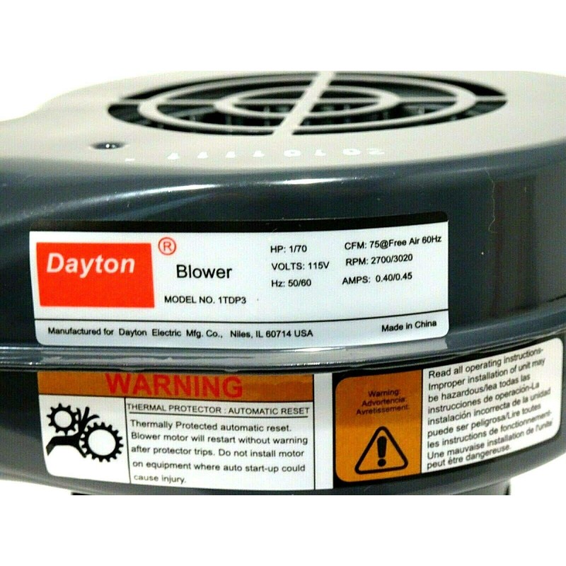Dayton 1TDP3A Round OEM Blower with Flange