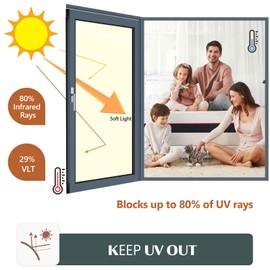 Filmgoo Window Privacy Film One Way Daytime Mirror Tint Treatments UV Heat Control Vinyl Stickers Sun Block Glass Paper Door Covering Reflective,Gold Silver,17.5 Inch x 7.8 Feet