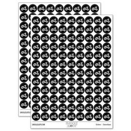 Moped Scooter Motor Vehicle 200+ Round Stickers - Matte Finish - 0.50" Size - Black