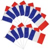 12 Pack France Decorations Flag Handheld Mini France Flags on