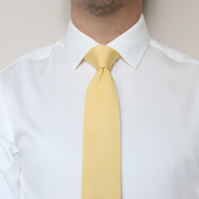 THE GENTS LAB 100% Polyester Square End Knitted Neck Tie