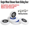 Qikuver Shower Door Roller, 4 Sets Shower Door Rollers Runners