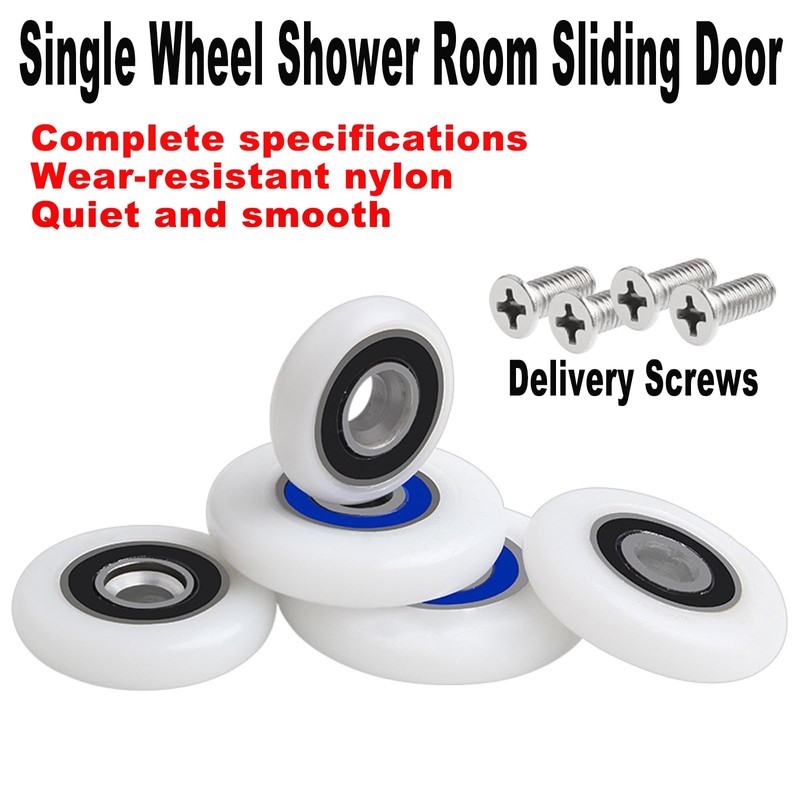Qikuver Shower Door Roller, 4 Sets Shower Door Rollers Runners