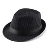 Faletony Unisex Classic Manhattan Structured Gangster Trilby Fedora Hat Black