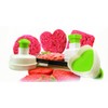 Ibili Clasica Hamburger Maker Set Square, White/Green, 8.5 x 8.5