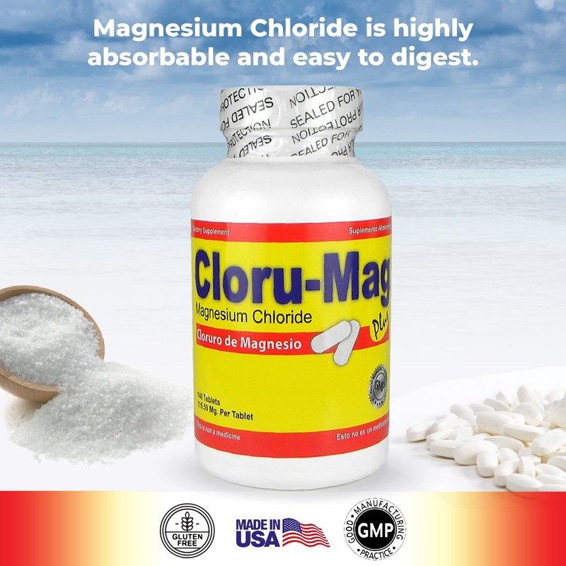 Magnesium Chloride Tablets - CLORU-MAG PLUS 2 Pack - (CLORURO