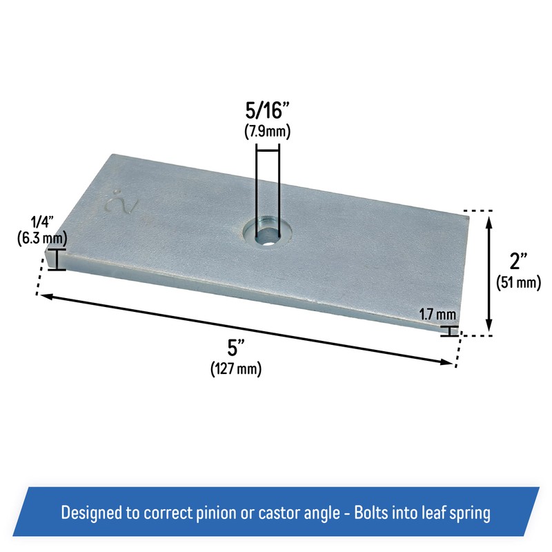 2" Wide Steel 2 Degree Shims Wedge for Pinion Angle